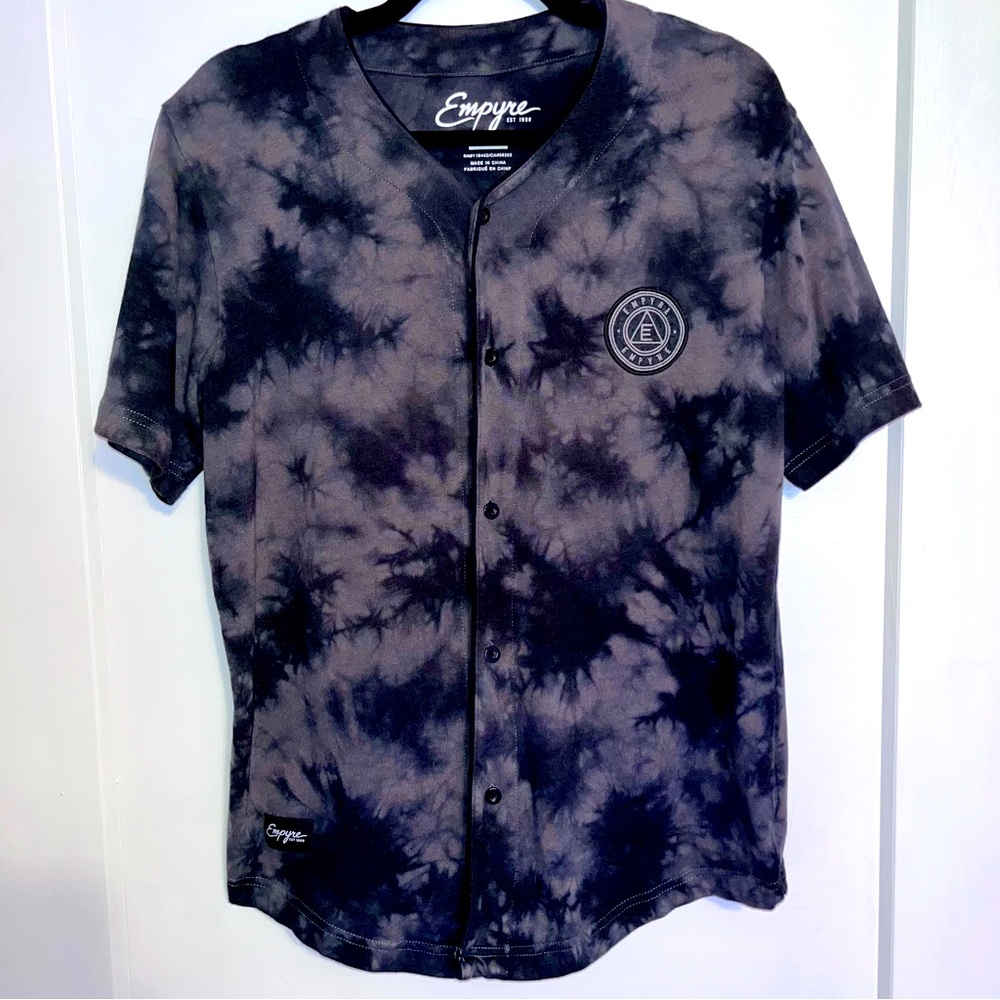 Empire dark gray and black tie dye jersey small